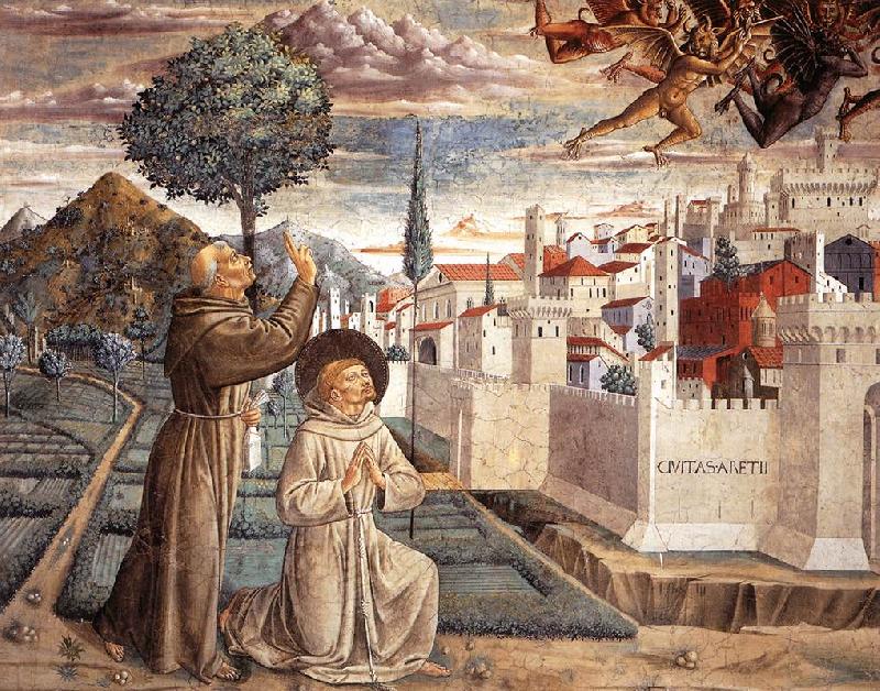 GOZZOLI, Benozzo Scenes from the Life of St Francis (Scene 6, north wall) g France oil painting art